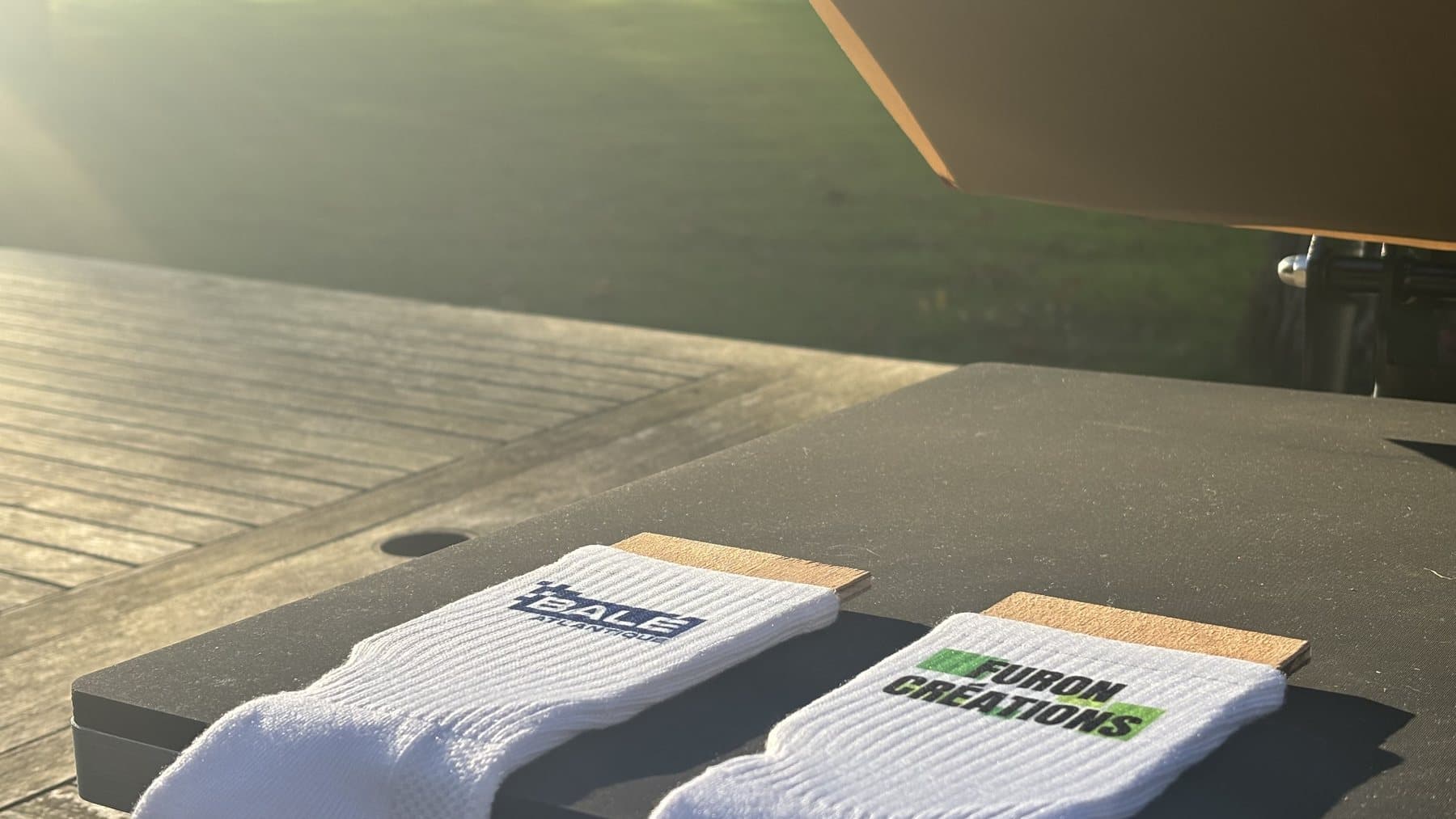 Chaussettes personnalisées FURON CRÉATIONS en situation